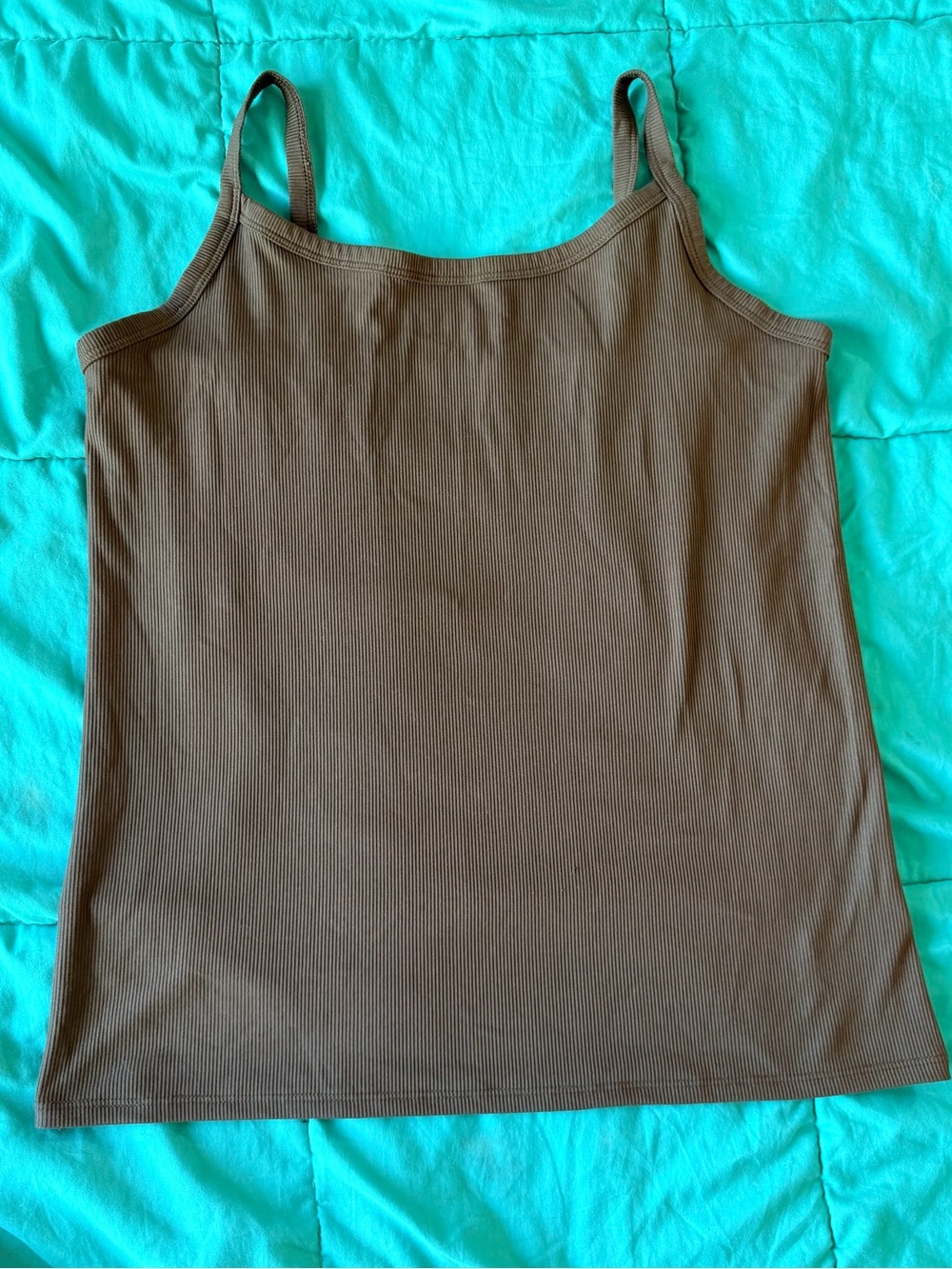 No Boundaries Brown Ribbed Camisole Tank Top
